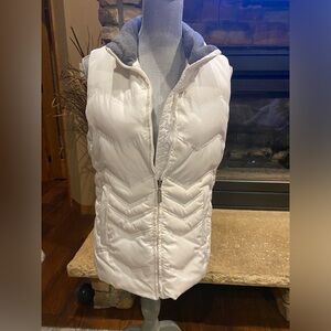 White Women’s Vest with Gray Interior - Size Medium